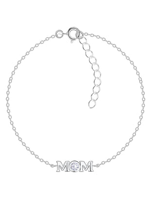 Sterling Silver Mom Bracelet