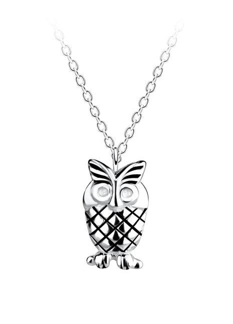 Sterling Silver Owl Necklace