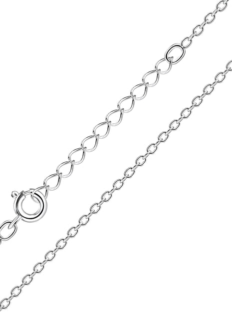 45cm Sterling Silver Cable Chain with Extension