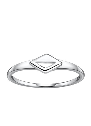 Sterling Silver Diamond Shaped Ring