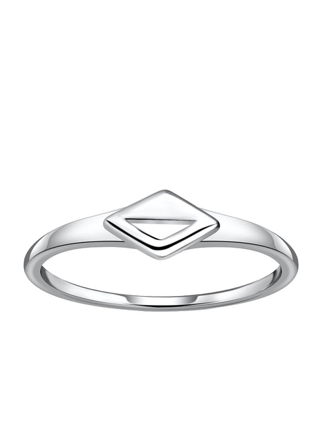 Sterling Silver Diamond Shaped Ring