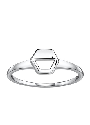 Sterling Silver Hexagon Ring