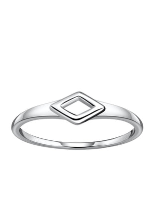 Sterling Silver Diamond Shaped Ring