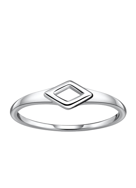 Sterling Silver Diamond Shaped Ring