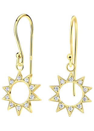Sterling Silver Sun Earrings