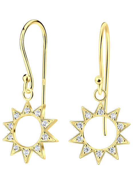 Sterling Silver Sun Earrings
