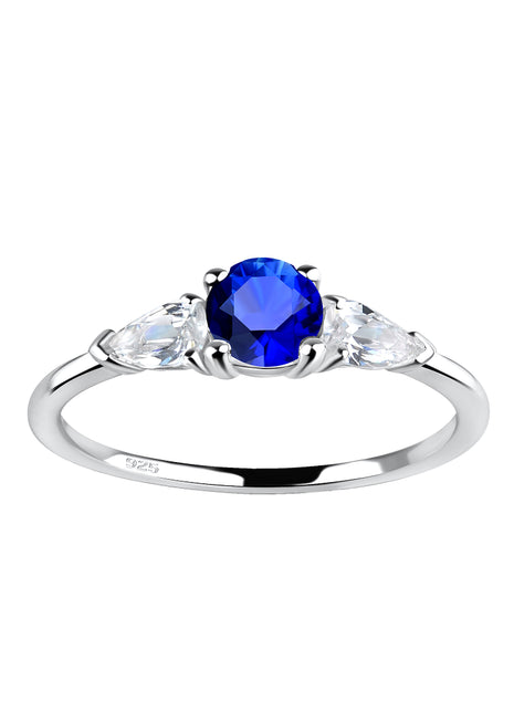 Sterling Silver Three Stone Ring