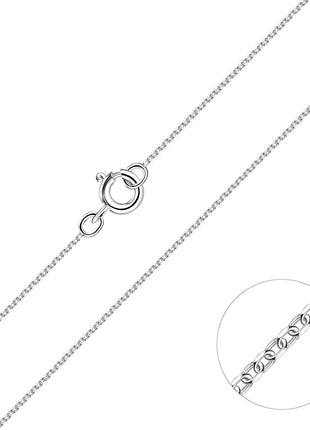 45cm Sterling Silver Diamond Cut Cable Chain