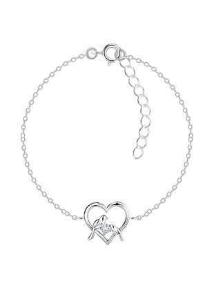 Sterling Silver Love Birds Bracelet