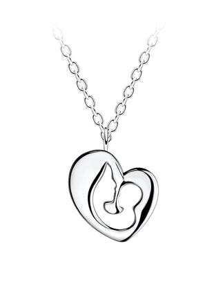 Sterling Silver Mom and Baby Necklace