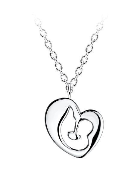 Sterling Silver Mom and Baby Necklace