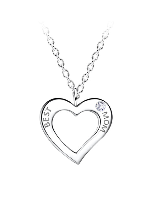 Sterling Silver Best Mom Necklace