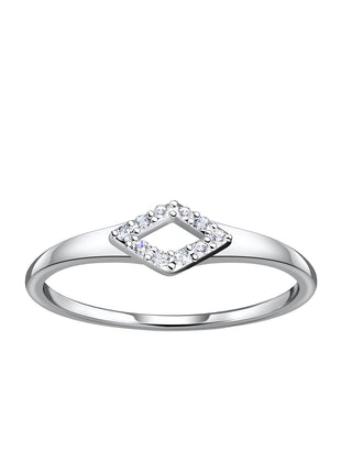 Sterling Silver Diamond Shaped Ring