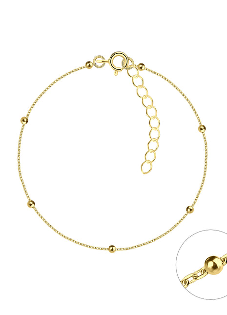 18cm Sterling Silver Satellite Bracelet with Extension