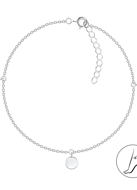 25cm Sterling Silver Round Anklet