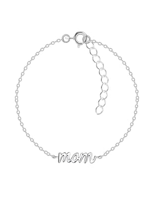 Sterling Silver Mom Bracelet