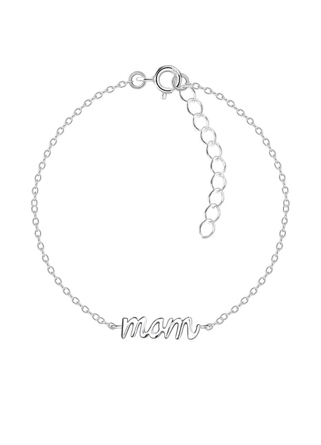 Sterling Silver Mom Bracelet