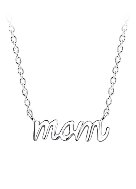 Sterling Silver Mom Necklace