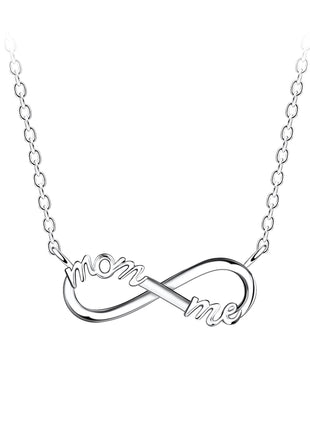 Sterling Silver Mom and Me Infinity Necklace