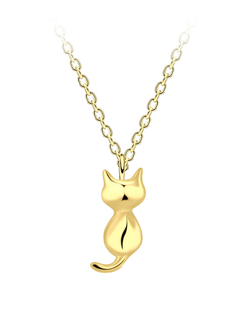 Sterling Silver Cat Necklace