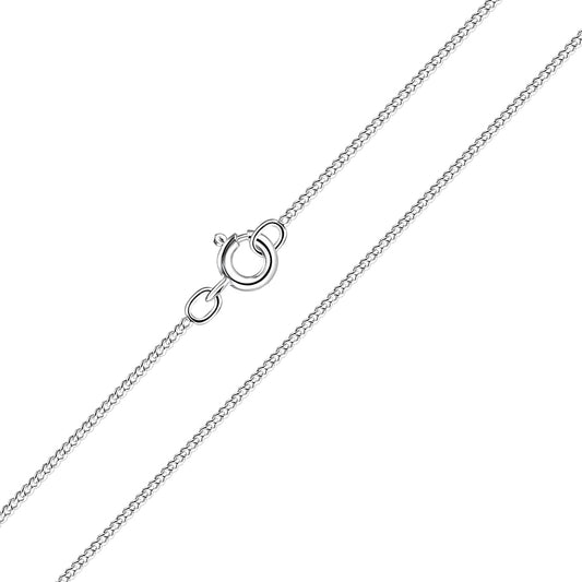 45cm Sterling Silver Curb Chain