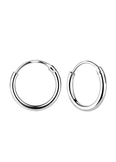 12mm Sterling Silver Ear Hoops