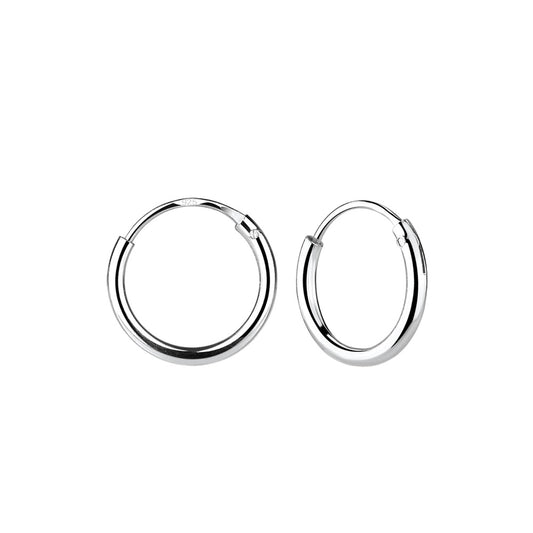 12mm Sterling Silver Ear Hoops