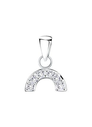 Sterling Silver Rainbow Cubic Zirconia Pendant