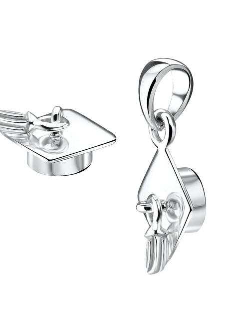 Sterling Silver Graduation Hat Pendant