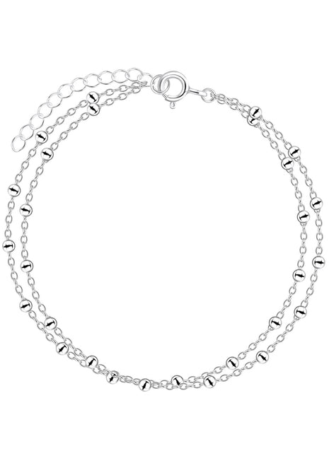 18cm Sterling Silver Satellite Bracelet