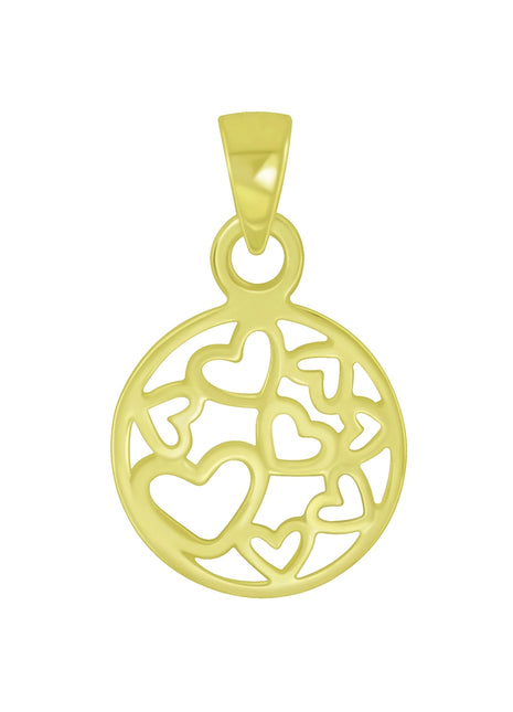 Sterling Silver Hearts Pendant