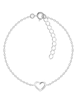 Sterling Silver Heart Bracelet