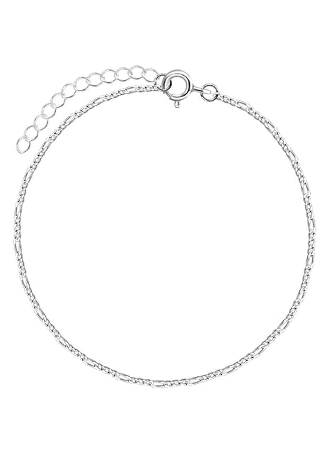 18cm Sterling Silver Figaro Bracelet