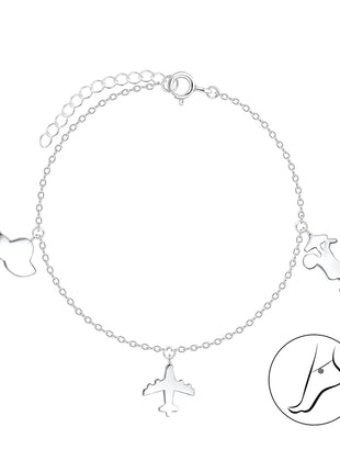 Sterling Silver Holiday Anklet