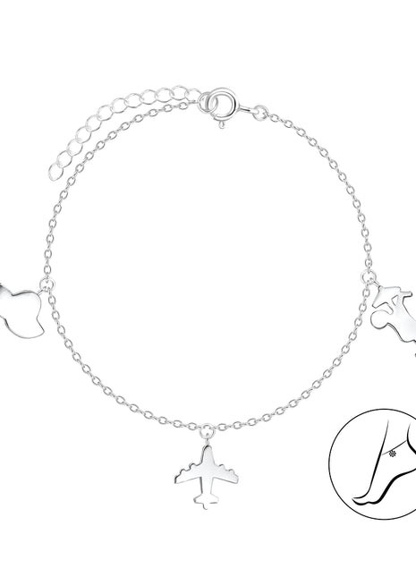 Sterling Silver Holiday Anklet