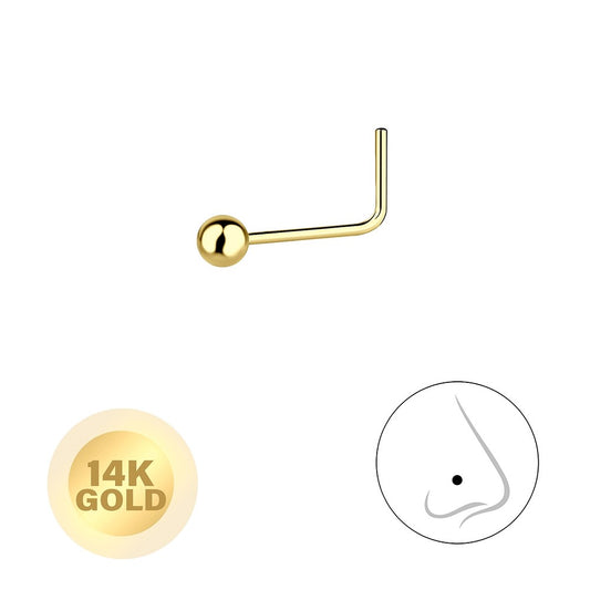 14ct Solid Gold – 2mm Ball Nose Stud