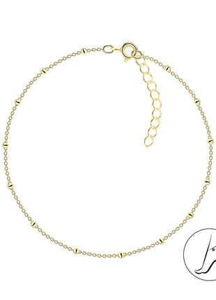 25cm Sterling Silver Satellite Anklet With Extension