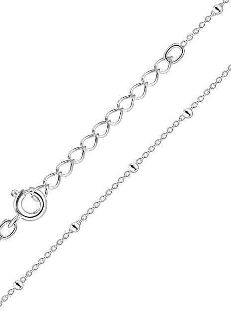 35cm Sterling Silver Satellite Choker Necklace With Extension