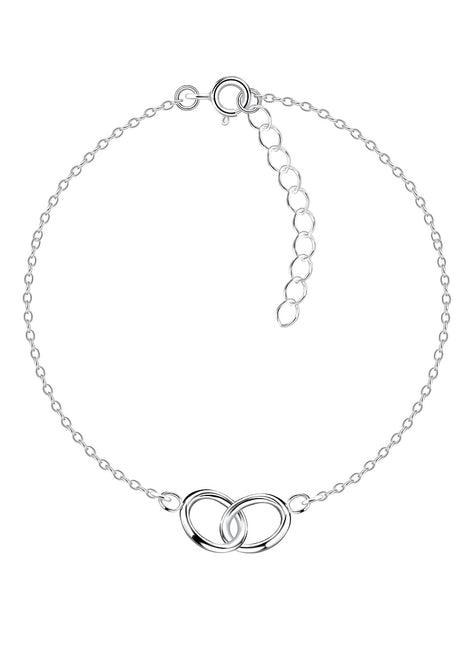Sterling Silver Double Circle Bracelet