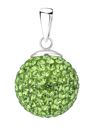 14mm Crystal Ball Sterling Silver Pendant