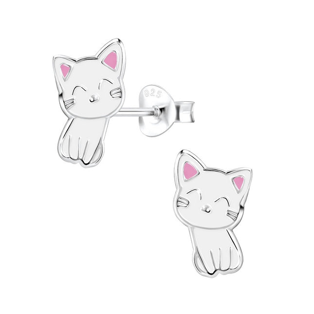 Sterling Silver Cat Ear Studs