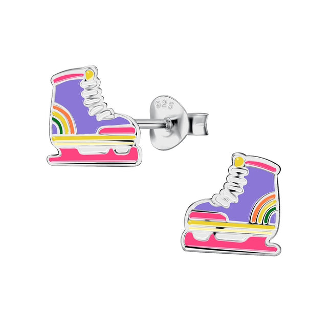 Sterling Silver Roller Blade Ear Studs