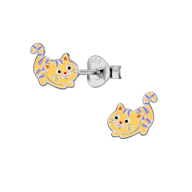 Sterling Silver Cat Ear Studs