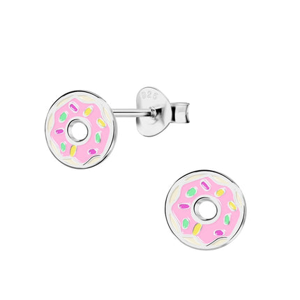 Sterling Silver Donut Ear Studs