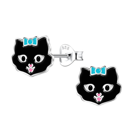 Sterling Silver Cat Ear Studs