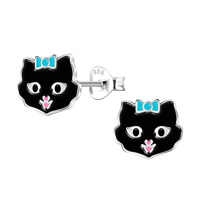 Sterling Silver Cat Ear Studs