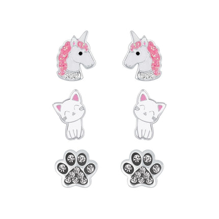 Sterling Silver Best Seller Children’s Ear Studs Set
