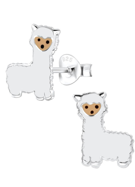 Sterling Silver Alpaca Ear Studs