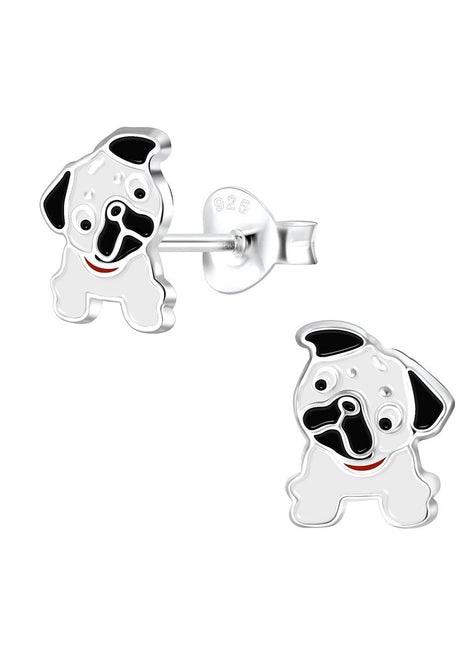 Sterling Silver Bulldog Ear Studs