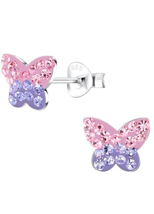 Sterling Silver Butterfly Ear Studs